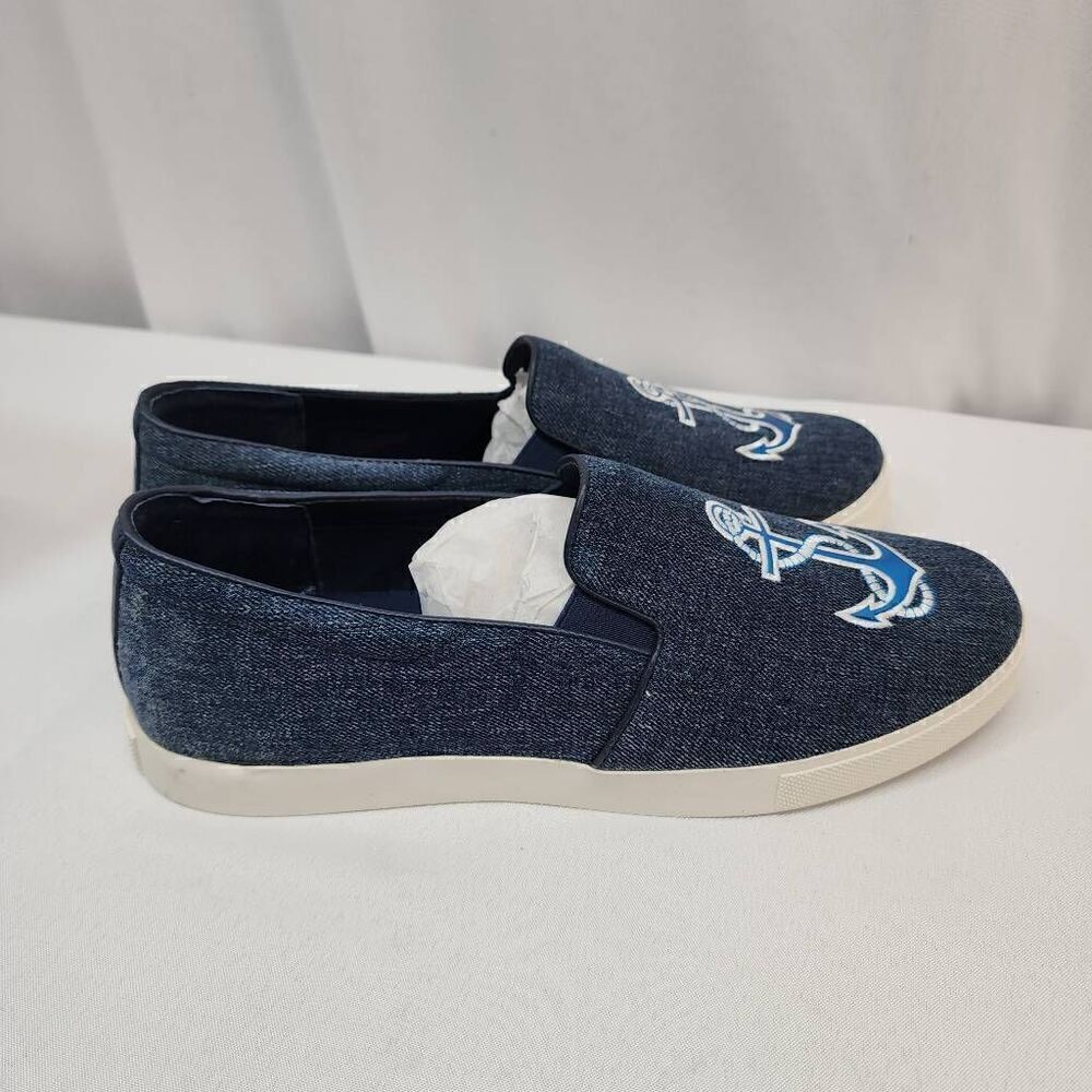 Katy Perry Women's Size 11 The Kerry Sneaker Anchor Denim Comfort Flat New - Picture 4 of 10